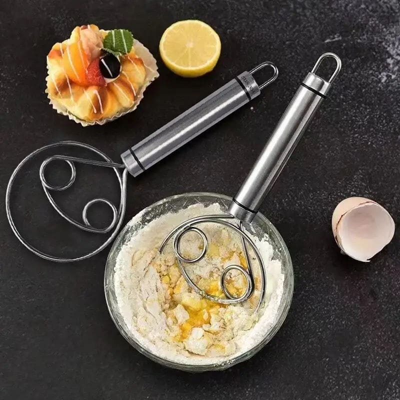 Flour Mixer, Manual Non Stick Cream Beater, Danish Bread Dough Hand Mixer, Dough Whisk Mixer, Kitchen Baking Blender Tool, Durable Handheld Food Blender For Cooking Flour Mixer, Manual Non Stick Cream Beater, Danish Bread Dough Hand Mixer, Dough Whisk Mixer, Kitchen Baking Blender Tool, Durable Handheld Food Blender For Cooking